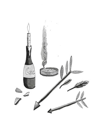 Breaching the lid upright